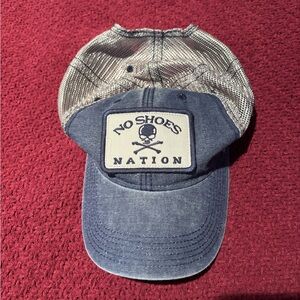 Kenny Chesney No Shoes Nation Blue and Gray Trucker Hat Mesh Snap Back